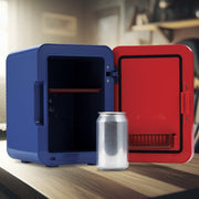 UKONIC Marvel Spiderman Mini Fridge Thermoelectric Cooler, Red Blue, 4 Liter, 6 Can Capacity