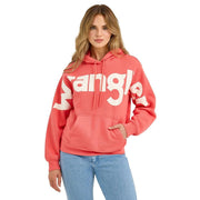 Wrangler Retro Bold Logo Sweatshirt Hoodie for Ladies - Coral - XXL