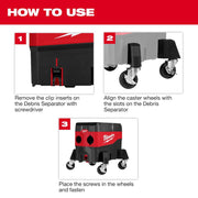 Milwaukee 49-90-2201 Caster Kit For Packout Debris/Dust Separator