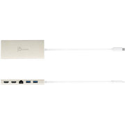 j5create JCD381 USB-C Mini Dock- Type C Hub with 2X 4K HDMI, 2X USB 3.0, Ethernet, Power Delivery 2.0