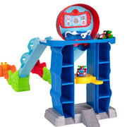 Marvel Spidey and His Amazing Friends SNF0273 Spidey's 39 inch Dual Race Mega Jump HQ with Vehicle Toddler Toy
