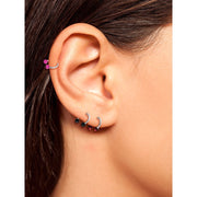 Body Jewelry 18 Gauge Multi-Color Stainless Steel Horseshoe Cartilage Set, 6 Pack