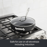 All-Clad HA1 Expert Nonstick Saut Pan with Lid, 4 Quart, Hard Anodized Aluminum, Black, E1223374