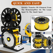 Zelvoro 3D Industrial Filament Respooler Machine, Electric Printer Winder, Yellow