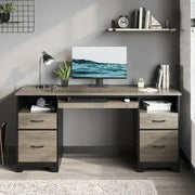 Bestier 59 Computer Desk with 4 Drawers