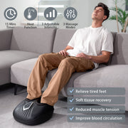 Mynt W51301A01 Foot Massager with Heat and Compression, Shiatsu Feet Massager, Fits Up to Men Size 13.5, Black