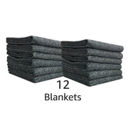 UBMOVE Moving Blankets 12-Pack, 54 in x 72 in, Gray, Cotton Blend Textile Pads, Lightweight Durable Protection MOVEBLKTEX12