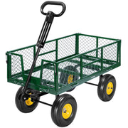 SPECSTAR VH1617US-GR Steel Wagon Cart 900lbs Capacity, with 10 inch Tire and Handle Attach to ATV or Tractor, Green