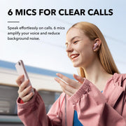 Soundcore by Anker Liberty 4 NC Wireless Noise Cancelling Earbuds, Adaptive ANC 2.0, Hi-Res Audio, Pastel Pink, 50H Battery, Bluetooth 5.3