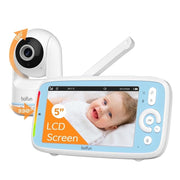 BOIFUN VB805 Video Baby Monitor with 5-Inch IPS Display, 720p HD, 1500ft Range, Remote Pan-Tilt-Zoom Camera, 3X Digital Zoom, Auto Night Vision, Two-Way Talk, VOX Mode, Temperature and Humidity Sensor