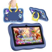 Tedupee Kids Tablet, 7 Inch Android 13, Quad-Core 1.3 GHz Intel Processor, 4GB RAM, 32GB Storage, 1024 x 600 IPS Display, Wi-Fi Bluetooth, Blue, 7731E