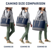 YETI Camino 35 Carryall Tote Bag, Waterproof, Puncture-Resistant Thickskin Shell, Deployable Dividers, Wetlands Camo, 35 Liter