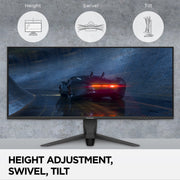 ViewSonic VX3418-2K 34-Inch Ultrawide 21:9 WQHD Gaming Monitor, 165Hz, 1ms Response, FreeSync Premium, HDMI, DisplayPort, USB, Black