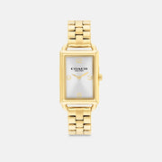 Coach Outlet CS622 Liz Watch, Gold Tone Case & Bracelet, Quartz Movement, Water-Resistant 99 Feet, 30mm x 22mm