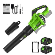 Saker LB-8195 Cordless Leaf Blower with 2x 5.2Ah Batteries, 650CFM, 150MPH, 3 Speed Levels