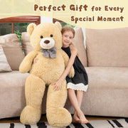 MorisMos Giant Teddy Bear, 47-Inch Plush Stuffed Animal, Soft 100% PP Cotton, Brown