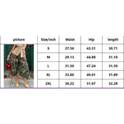 Yyy Women Camo Cargo Pocket Wide Leg Pants, Loose Fit, Green, Size S