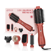 IG INGLAM AB0329-5P 5 in 1 Hair Dryer Brush Blow Dryer Brush for Women, Copper Red