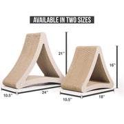 PetFusion 3-Sided Vertical Cat Scratcher Pad Lounge, Multiple Angles, 6 Usable Surfaces, Slate Grey