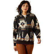 Ariat Womens Sienna 1/2 Zip Sweatshirt, Southwestern Thornstone Print, Midweight Fleece, Kangaroo Pocket