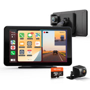 Rexing CPDUO-7 Wireless CarPlay/Android Auto Receiver with 4K Dash Cam, 1080p Rear Camera, GPS, Bluetooth, 32GB Card
