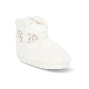 Mia Shoes LGK751WMG Girl Western Cowgirl Boot Fleece Slippers, Cozy Faux Shearling, Embroidered Details, Pull-On, Flat Heel, Thermoplastic Rubber Outsole