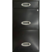 Space Solutions 17056 3-Drawer Accessory File, Black