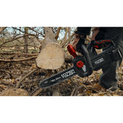Hyper Tough 12-Inch 20V Brushless Cordless Chainsaw with 4.0Ah Battery, Tool-Free Chain Tensioning, Automatic Oil Pump