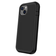 onn. Rugged Phone Case with Holster for iPhone 16/15, Black