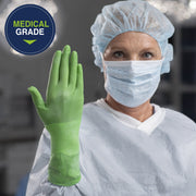 Halyard Micro Surgical Gloves, Sterile Polyisoprene, Powder Free, 7.9 mil Thickness, Size 6.5 Small, Green, Box of 100 SGL90065