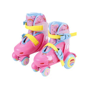 Peppa Pig ARO104708-912 Kids Adjustable Trainer Roller Skates, Pink, Size 9-12, Beginner Indoor and Outdoor