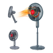 Taurus AIR2GO Tropicano 2-in-1 Fan and Heater, 1500W Power, 3-Blade Metal Propeller, Triple Safety System, Remote Control, Gray