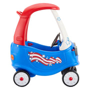 Little Tikes USA Cozy Coupe Foot-to-Floor Ride-On Toy with Patriotic Red White and Blue Theme, Ages 1-5 Years, 664908