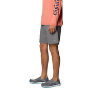 Columbia PFG Backcast IV Men's Water Shorts, Quick-Dry Nylon, Omni-Shade UPF 50, Omni-Shield Repellent, Stretch Waist, City Grey, 8 Inseam, 209473