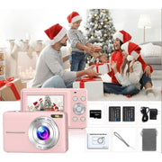 ACTITOP camera 1080P 44MP 16x Digital Zoom Kids Digital Camera, Pink