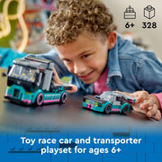 LEGO 6465032 City Race Car and Car Carrier Truck Building Toy