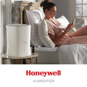 Honeywell HWM440W Top Fill Warm Mist Humidifier with Essential Oil Cup, White