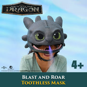 DreamWorks Dragons 6072832 Electronic Blast & Roar Toothless Mask, Interactive Plasma Lights & Sounds, Multicolor, Kids Dress Up Ages 4+