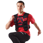Reebok 17-65047 Adjustable Fit Weighted Vest 20lb W/Reflective Elements, Black