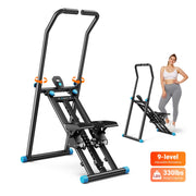 MERACH Stair Stepper Exercise Machine, 9 Levels Resistance, Adjustable Climber, Compact Foldable Design, Full-Body Cardio Workout
