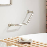 Signature Hardware GB09083-BN Solid Brass Angled Grab Bar, Brushed Nickel