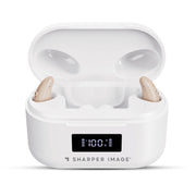 Sharper Image Behind-the-Ear Hearing Aids, Noise Cancelling, Rechargeable, Beige, SI-ARER-950