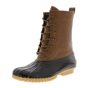 Womens The Original Duck Boot by Sporto Ariel Lace Up Duck Rain Boots, Tan/Brown