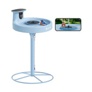 Birdfy Bird Bath Pro Solar Powered Outdoor Bird Bath with 1080P HD Dual-Lens Camera, Round 20-Inch Blue Fountain