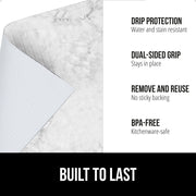Gorilla Grip DripGuard Shelf Liner, Non Adhesive, Slip Resistant, BPA Free Tear-Resistant Vinyl, Marble, 12 in x 120 in