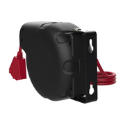 Hyper Tough Auto-Retractable Extension Cord Reel, 33 ft, 16/3 AWG SJTW Cord, Grounded Triple Tap Outlet, Black/Red