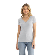 Next Level 1540 Women's Ideal V-Neck Tee - Heather Gray - M