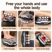 DZORUN 16-Head Massage Gun, Deep Tissue Percussion, 30 Intensity Levels, 3 Modes, 16 Interchangeable Heads, Quiet Operation, Black