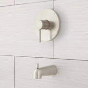 Signature Hardware T80263BB-02-ST-U-BN Rotunda Pressure Balanced Tub and Shower Trim Package, Satin Nickel