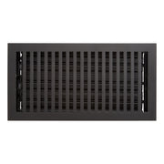 Signature Hardware Modern Steel Oversized Floor Register, Matte Black, 6